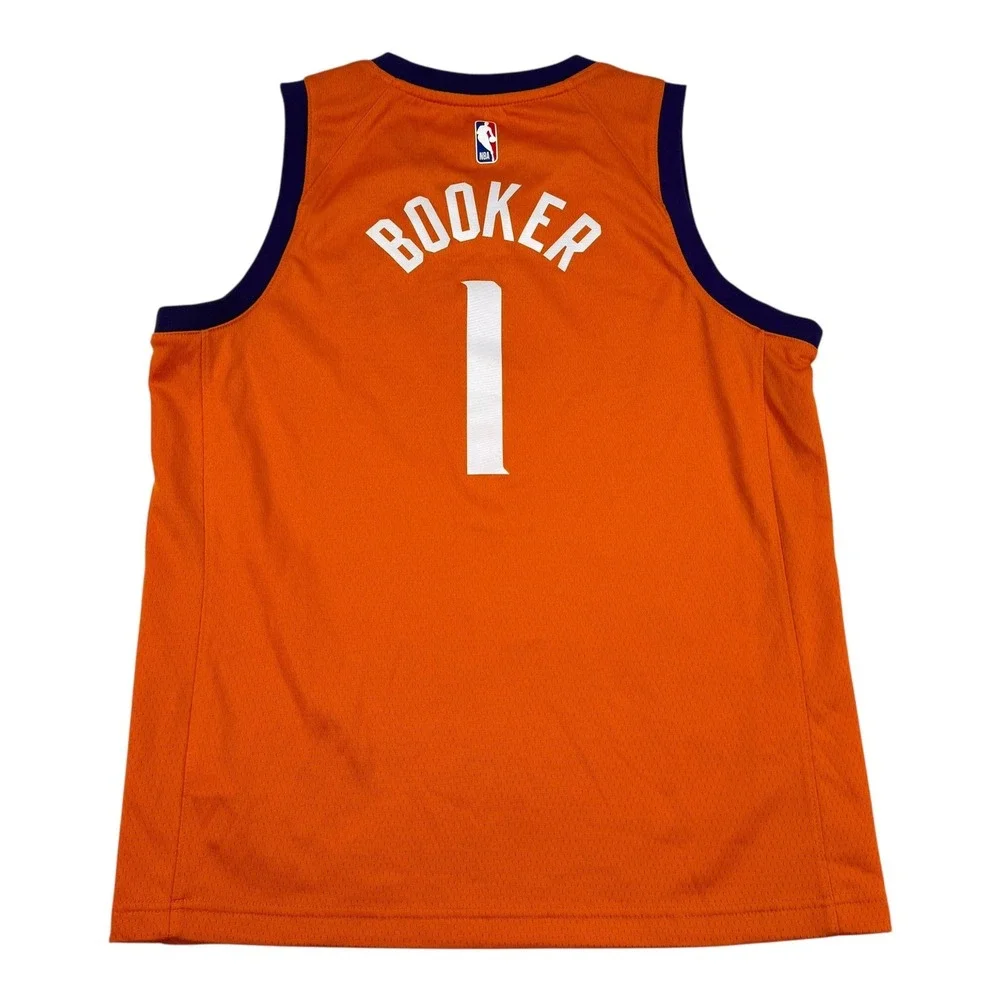 Phoenix Suns Jersey Youth Large Orange NBA Nike Dri-FIT Swingman Devin Booker